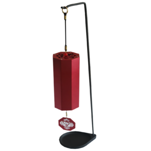 meditation red wind chimes